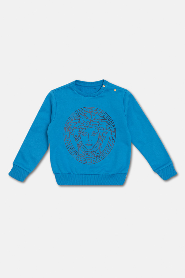 Versace Kids logo-trimmed T-shirt Nero