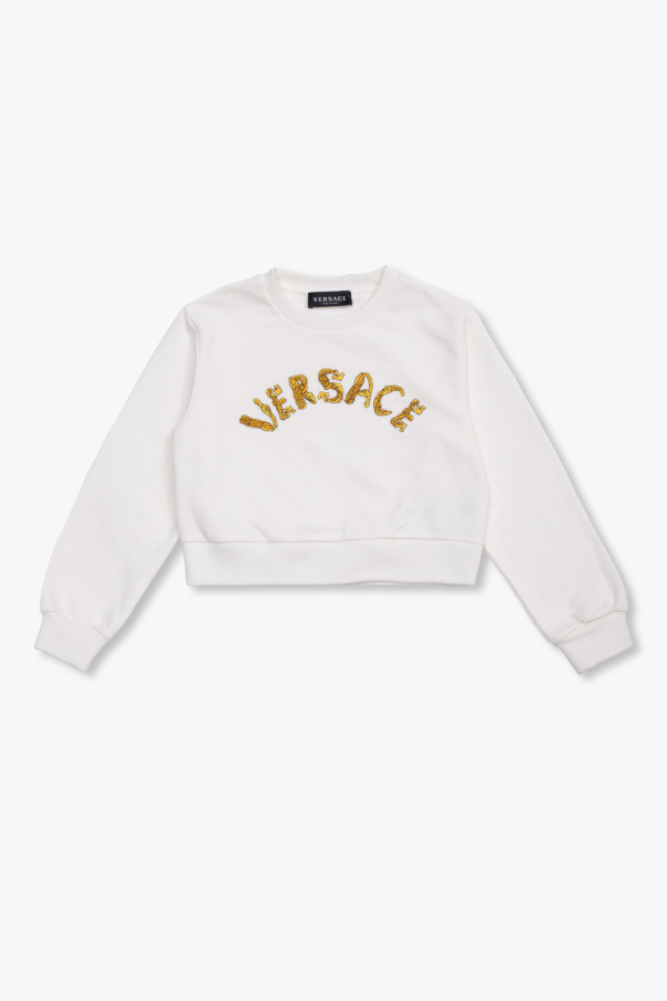 Cropped sweatshirt with logo od Versace Kids