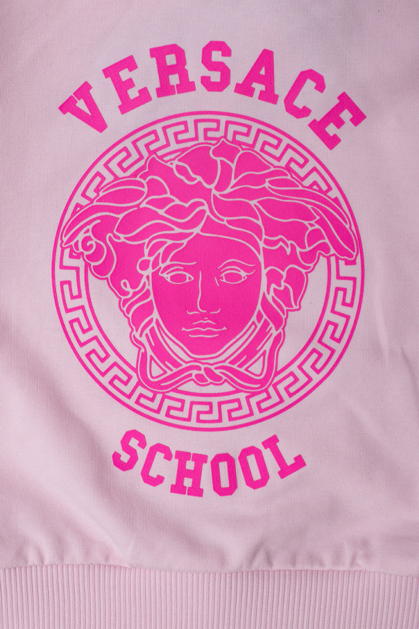 Versace Kids Denim Statement cotton shirt dress