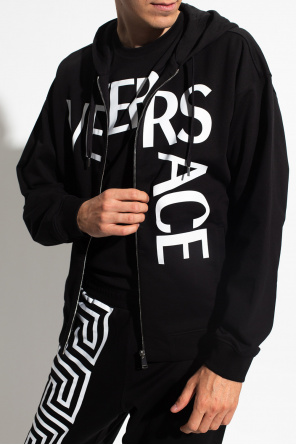 Versace Logo-printed naaddetail hoodie