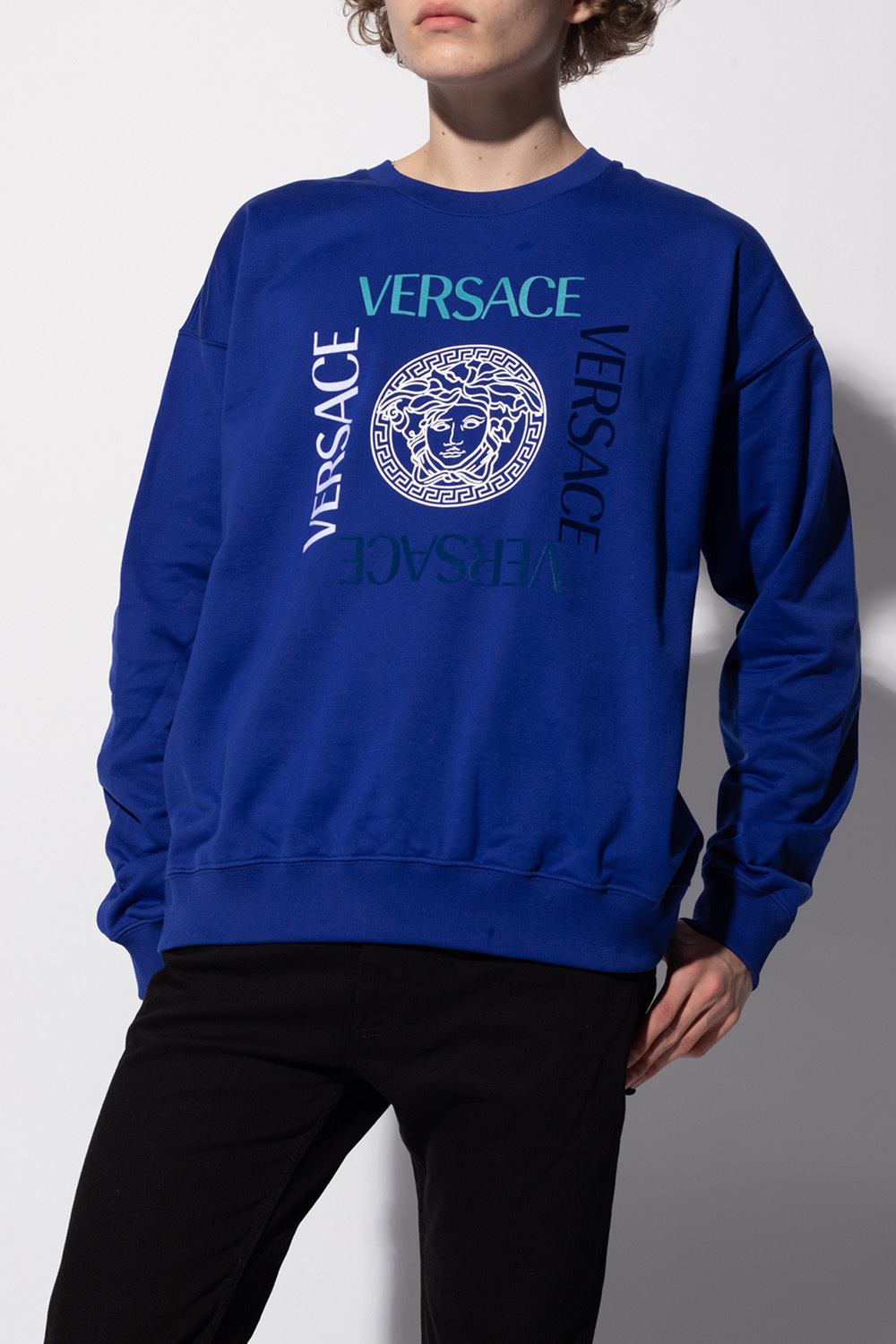 Versace sweatshirt white with logo