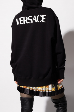 Versace Logo waxed hoodie