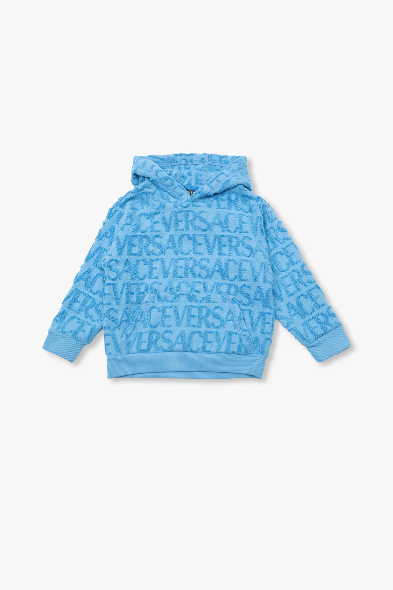 Versace Kids hoodie long-sleeve with logo pattern