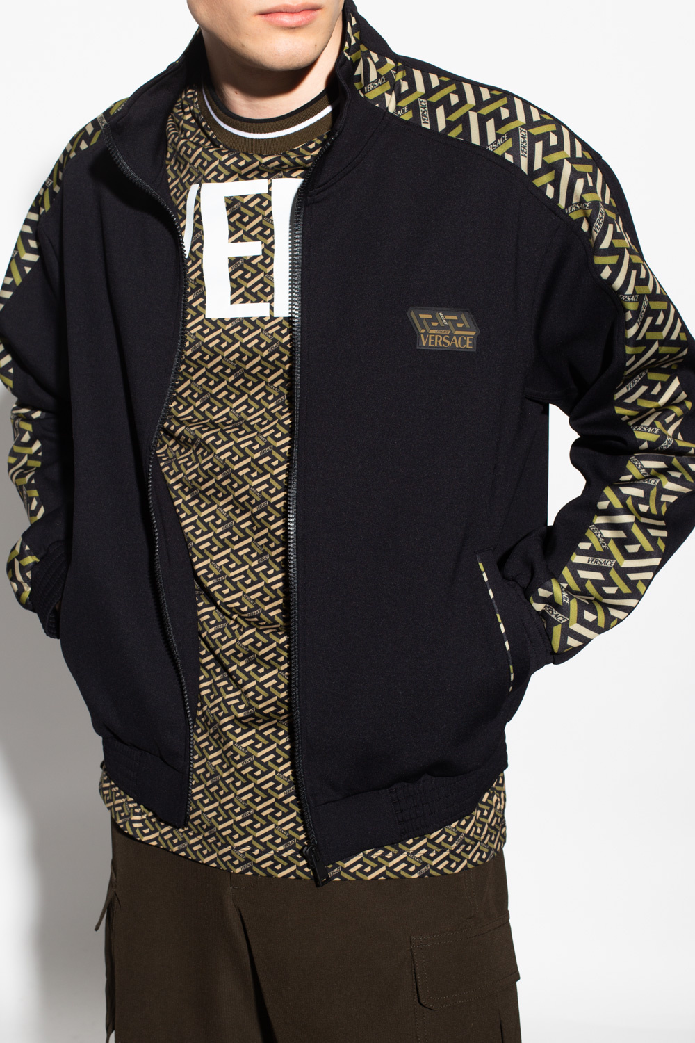 Versace Kenzo logo print crew neck sweatshirt