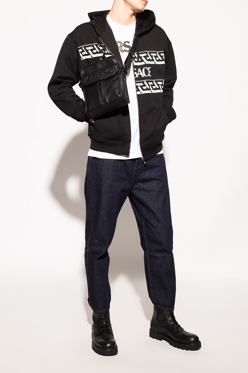 Versace Logo-printed hoodie | Men's Clothing | Vitkac