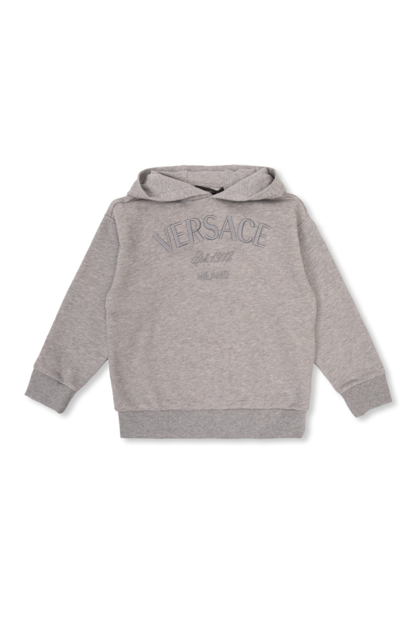 Versace Kids Logo-embroidered hoodie