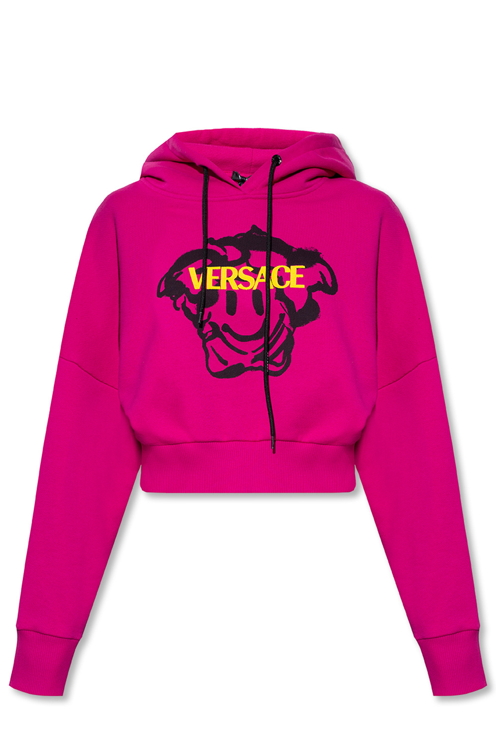 Versace Stone Island logo-print cotton hoodie