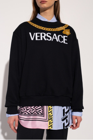 Versace Cotton sweatshirt with logo