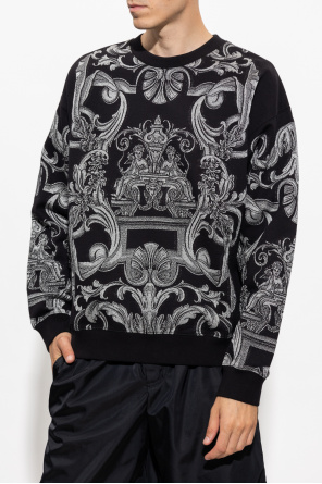 Versace eleventy brown two-tone bomber jacket