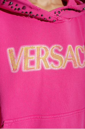 Versace shearling-collar down puffer jacket
