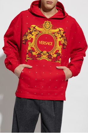 Versace Cotton hoodie with Baroque motif