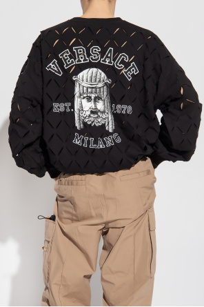 Versace versace cropped denim jacket