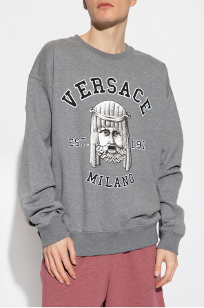 Versace ‘Le Maschere’ printed cotton-blend sweatshirt