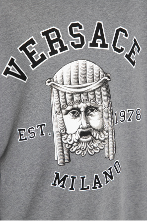Versace ‘Le Maschere’ printed cotton-blend sweatshirt
