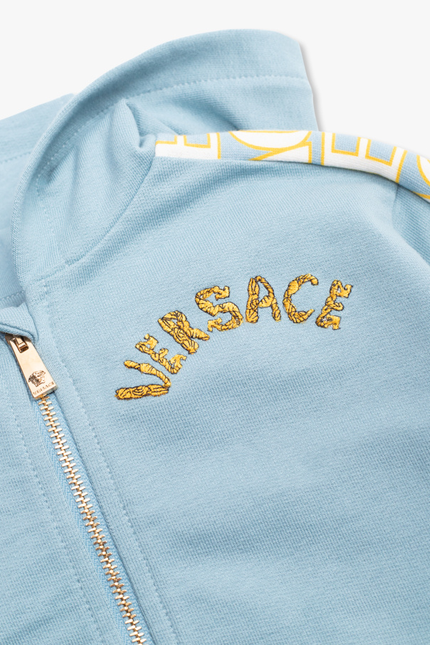 Versace Kids Zip-up azul hoodie
