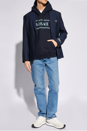 Calvin Klein Jeans Sort t-shirt kjole med logo od Versace