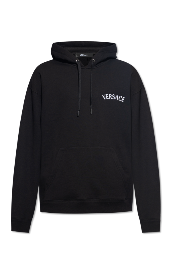 Logo-embroidered hoodie od Versace