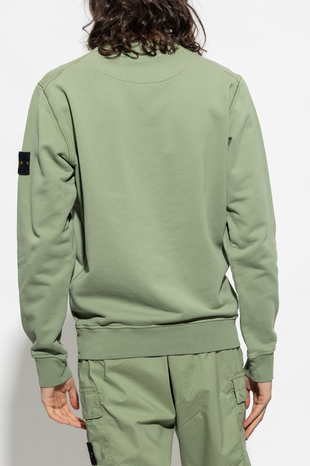 Stone Island preto sweatshirt with logo