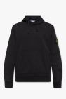 logo-patch cotton zipper sweatshirt