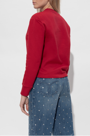 Versace Sweatshirt mit glänzenden Kristallen