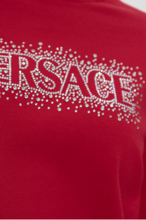 Versace Sweatshirt mit glänzenden Kristallen