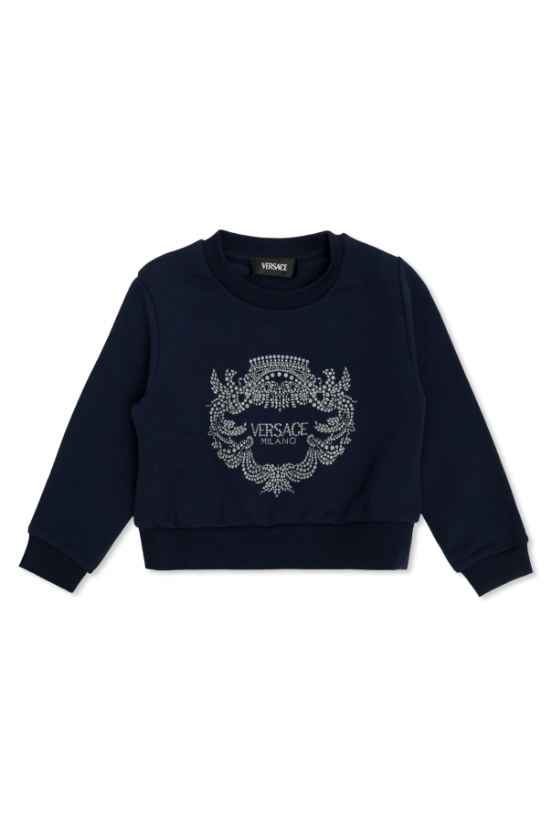 Versace Kids Bluza  z połyskującym nadrukiem