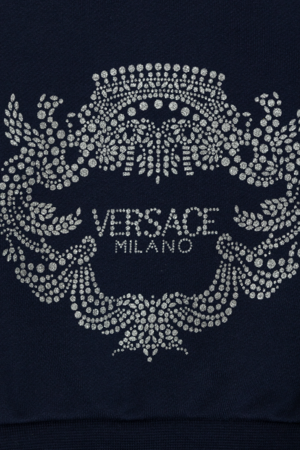 Versace Kids Bluza  z połyskującym nadrukiem