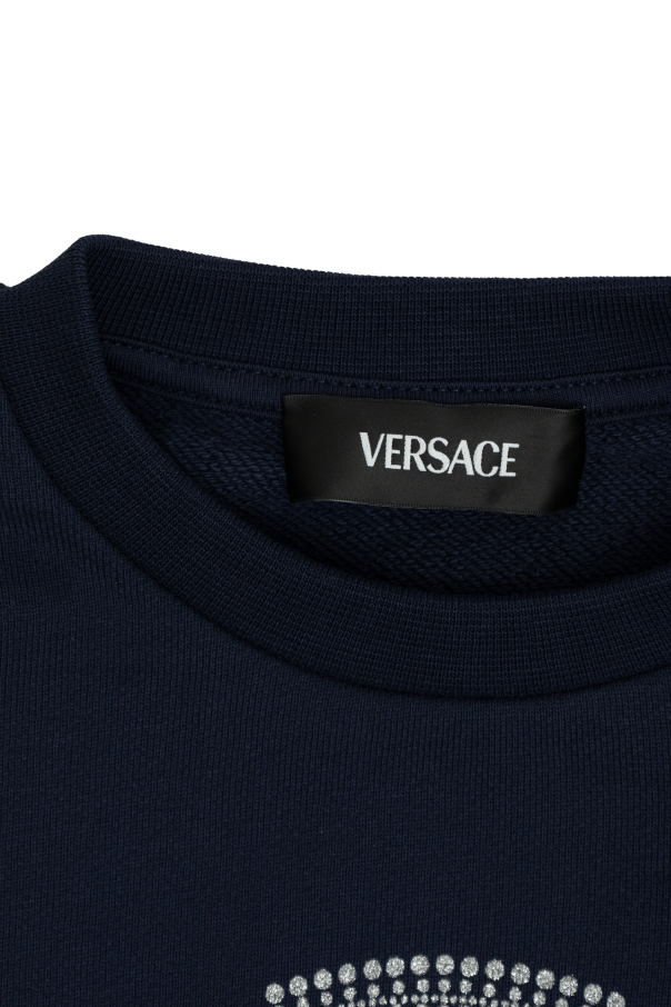 Versace Kids Bluza  z połyskującym nadrukiem