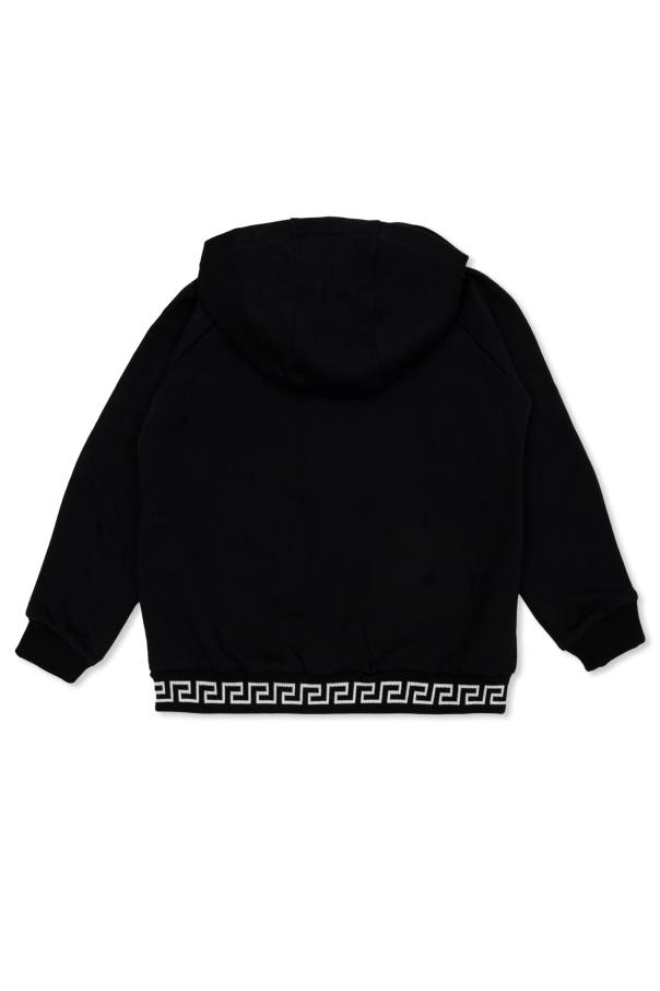 Versace Kids Zip-up hoodie with Medusa head