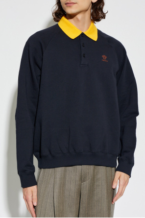 Versace Cotton polo shirt with embroidered logo
