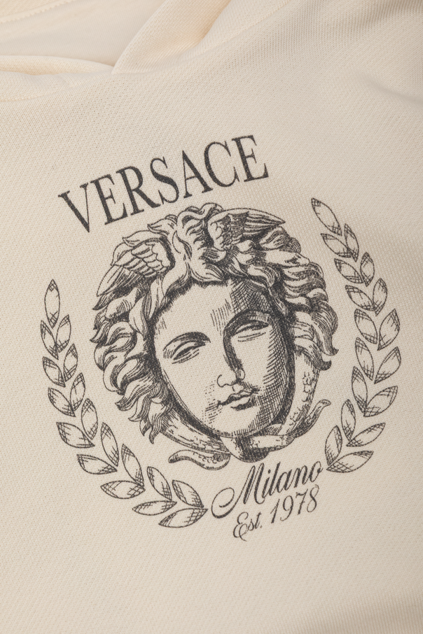 Versace Kids Памучен суитшърт с качулка