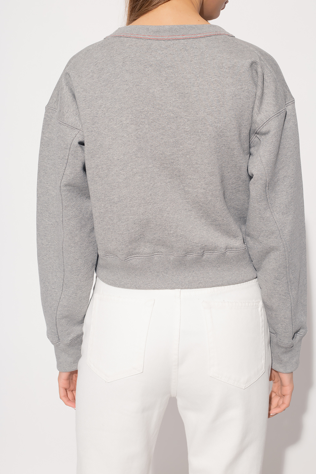 Victoria Beckham embroidered logo sweatshirt Blu