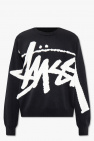 Stussy BLACK Sweater with logo