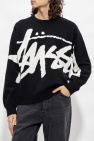 Stussy BLACK Sweater with logo