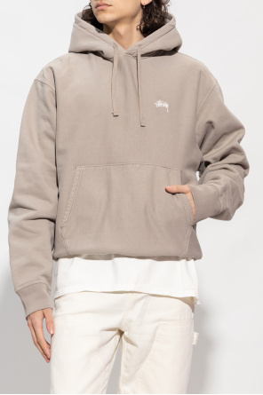 Stussy Hoodie Taupe with logo