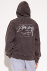 Stussy BLACK Logo-printed hoodie