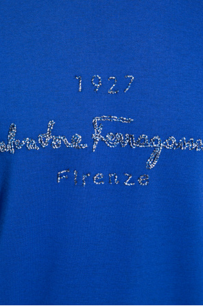 FERRAGAMO SALVATORE FERRAGAMO SILK DRESS WITH SHORT SLEEVES