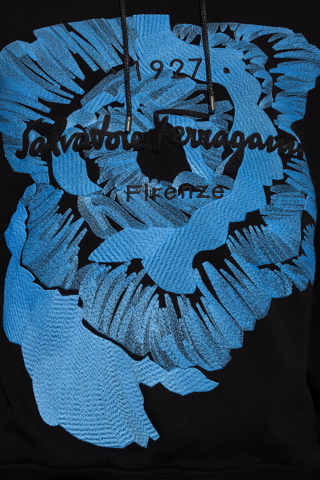 salvatore knitted Ferragamo Embroidered hoodie