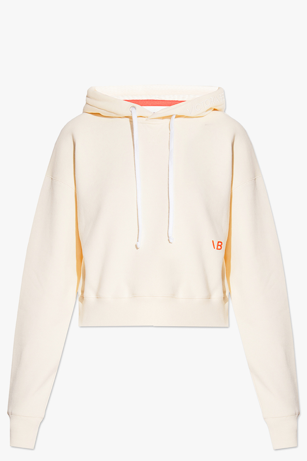 Victoria Beckham Cropped hoodie with short-sleeve