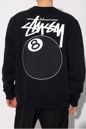 Stussy Whistles Biały T-shirt z podwójnym wykończeniem