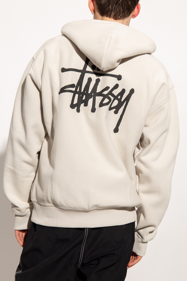 Stussy Big Stock Hoodie in White for Men