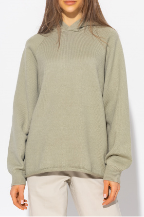 per T Shirt Hooded Ribbed-knit sweater