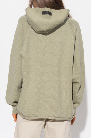 per T Shirt Hooded Ribbed-knit sweater