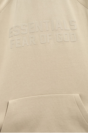 Fear Of God Essentials TEEN holographic rhinestone logo sassafras hoodie