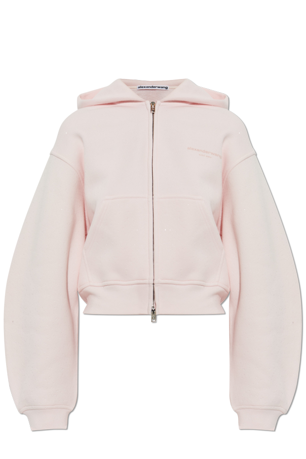 Alexander Wang Zip-up hoodie with shimmering sequins