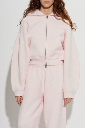 Alexander Wang Zip-up hoodie with shimmering sequins