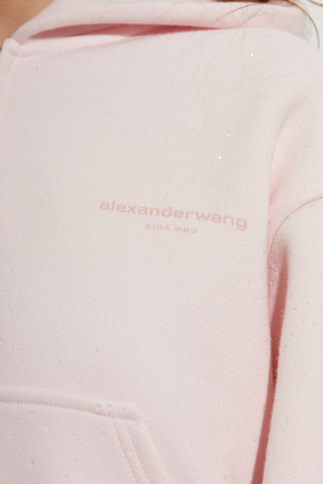 Alexander Wang Zip-up hoodie with shimmering sequins