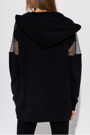 Red lace valentino Oversize hoodie