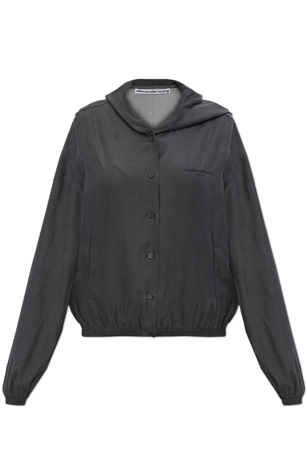 Silk blouse with logo od Alexander Wang
