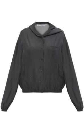 Blusa de seda con logo